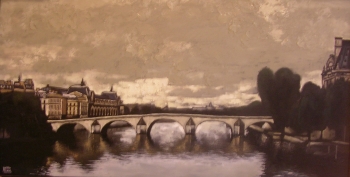 Río Sena de París. 100x50cm